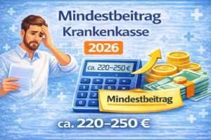 Mindestbeitrag Krankenkasse 2026 – Wie hoch ist der Mindestbeitrag in Deutschland?